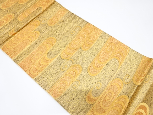 JAPANESE KIMONO / VINTAGE FUKURO OBI / SILK / WOVEN SPIRAL